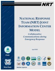 Hi Michelle, - U.S. National Response Team (NRT)