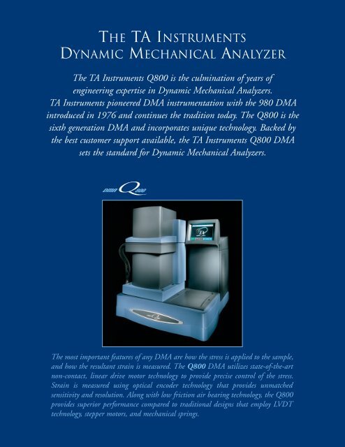 DMA Brochure 1 - TA Instruments