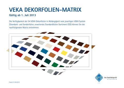 VEKA DEKorFoliEn-MAtrix