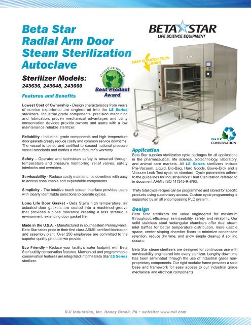 Radial Arm Door Sterilizer Data Sheet.pdf - RV Industries