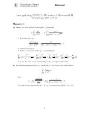 Fasit - Matematisk institutt - Universitetet i Bergen