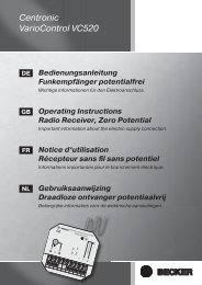Becker Centronic VarioControl VC520 Anleitung - auf enobi.de