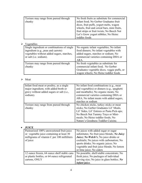 1 Approved WV WIC Food List Effective 10/1 ... - West Virginia WIC