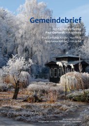 Gemeindebrief - Kirchengemeinde • Paul-Gerhardt