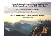 Course in Crystal Structure Determination from Single Crystal and ...