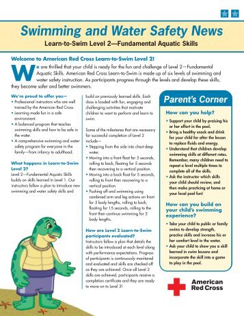 Newsletters to Parents - Learn-to-Swim Level 2 - Jefferson College