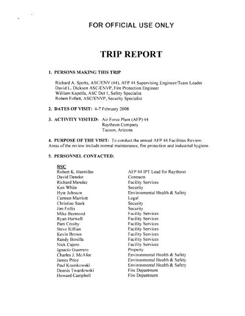 Plant 44 Audit Reports - Wright-Patterson Air Force Base