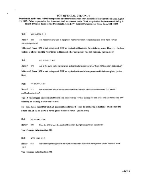 Plant 44 Audit Reports - Wright-Patterson Air Force Base