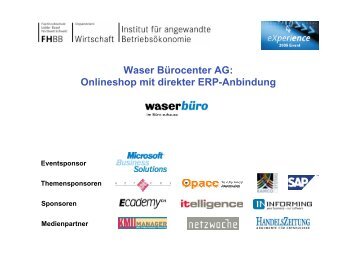 Waser Bürocenter AG: Onlineshop mit direkter ERP-Anbindung