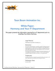 Harmony and your IT Department version 2.1 - Toon Boom Animation