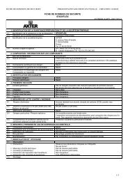 FICHE DE DONNEES DE SECURITE BITUME EN PAIN ... - Axter