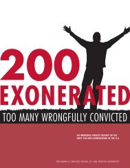 TOO MANY WRONGFULLY CONVICTED - The Innocence Project