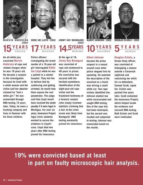 TOO MANY WRONGFULLY CONVICTED - The Innocence Project