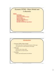 Chapter 13 - Dynamic HTML: Object Model and Collections