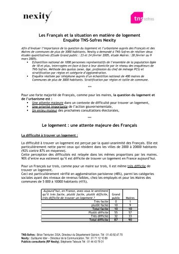 Les franÃ§ais et la question du logement (.pdf 186.97 Ko - Nexity