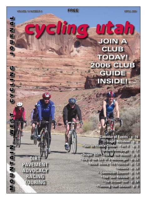 Join a Club Today! 2006 Club Guide inside! - Cycling Utah