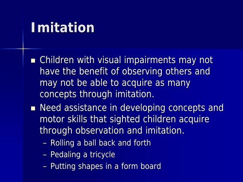 Developmentally Appropriate Orientation and Mobility - Mount Sinai ...