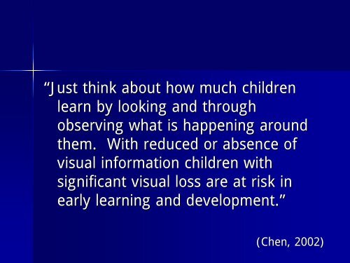 Developmentally Appropriate Orientation and Mobility - Mount Sinai ...