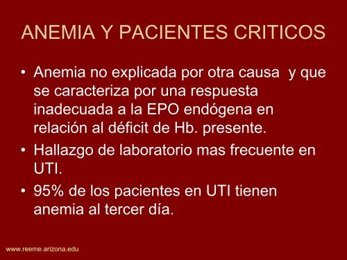 TERAPIA TRANSFUSIONAL - Reeme.arizona.edu