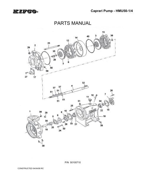 Download Parts Manual - Kifco
