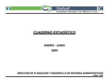"Enero - Junio" 2005 - Hospital General de México