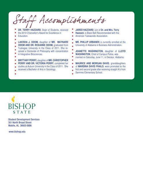 2011 Student Development Services Newsletter (PDF)