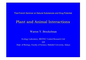 Plant and Animal Interactions