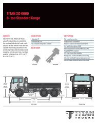 tItaN XD 6600 8- ton standard Cargo - Titan Trucks