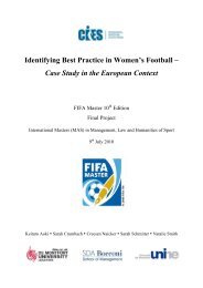 Identifying Best Practice in Women's Football - FIFA/CIES ...