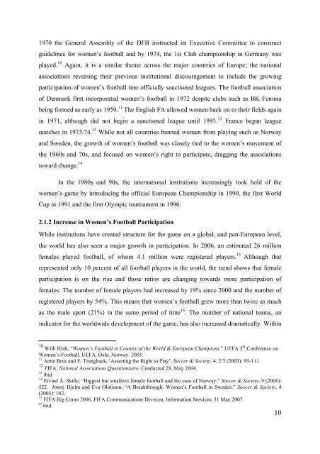 Identifying Best Practice in Women's Football - FIFA/CIES ...