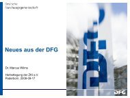 Neues aus der DFG