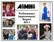 Performance Improvement Report - 2011 - AiMHi