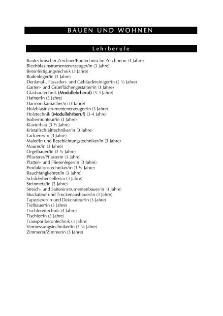 Überblick Berufe und Ausbildungsmöglichkeiten im - Berufs-Safari