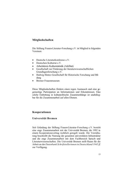 Stiftung Frauen-Literatur-Forschung e.V. - www-user - Universität ...