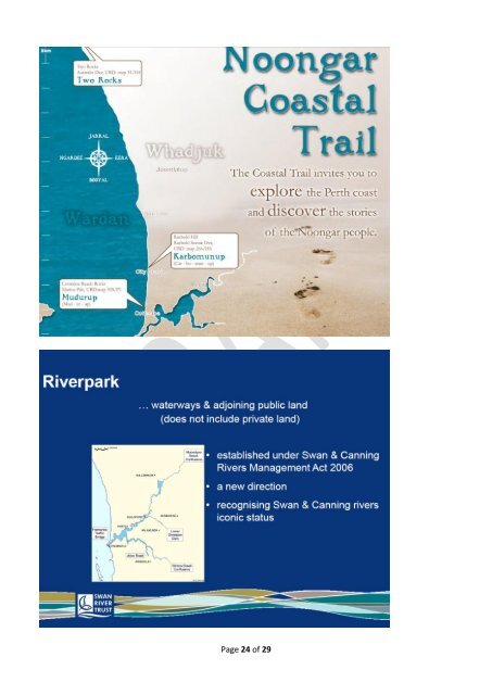 Shown on Whadjuk Trails Map as - Town of Cambridge