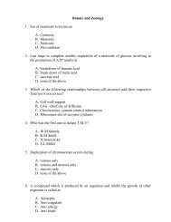 Botany and Zoology 1. Era of mammals is known as A ... - Sikkim