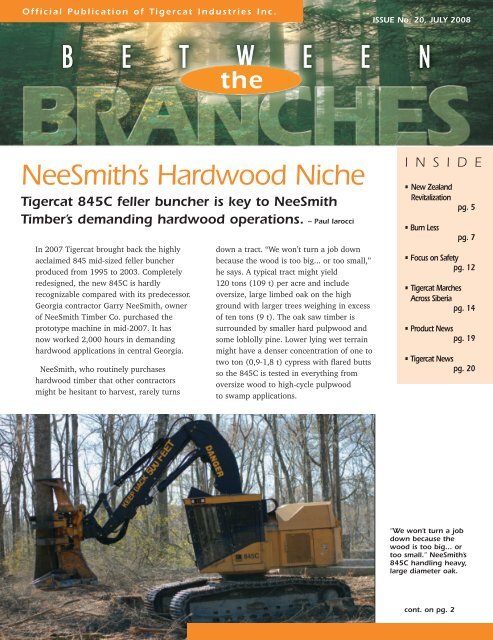 NeeSmith's Hardwood Niche - Tigercat Industries Inc.