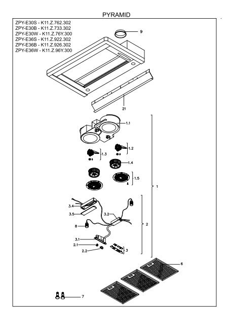 Exploded View Diagram - Zephyr