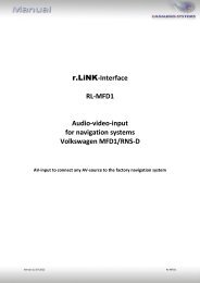 r.LiNK-Interface RL-MFD1 Audio-video-input for navigation systems ...