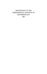 proceedings of the international congress of mathematicians 1962