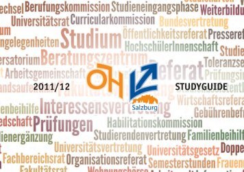 STUDYGUIDE 2011/12 - ÖH Salzburg