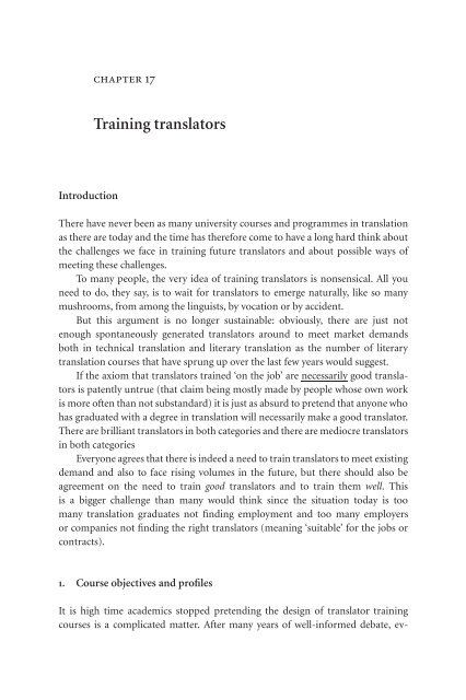 Translation as a Profession (Benjamins Translation Library)