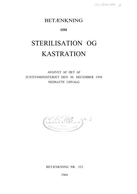 STERILISATION OG KASTRATION - Krim