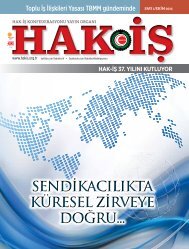 hak-iş dergi 1. sayı - Hak-İş Konfederasyonu