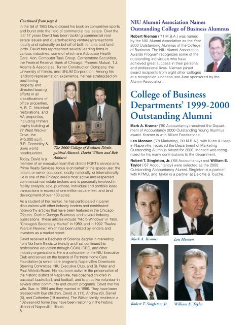 Fall 2000 - NIU College of Business - Northern Illinois University