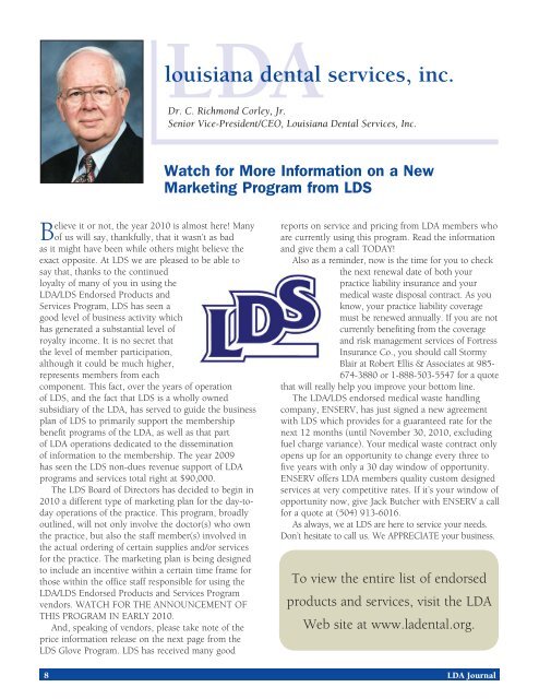 New Orleans Dental Conference and LDA Annual Session Journal ...