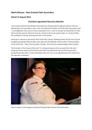 Media Release -â New Zealand Chefs Association Dated ... - WACS