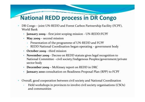 BY ROGER MUCHUBA Groupe Travail Climat REDD, DR CONGO ...