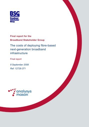 The costs of deploying fibre-based next-generation broadband ...