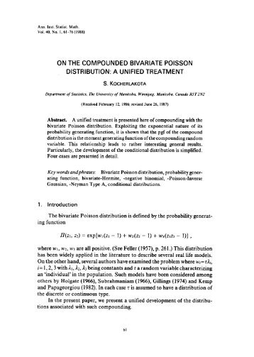 On the compounded bivariate Poisson distribution: A unified treatment